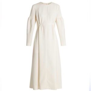 Emilia Wickstead Ivory Long Sleeve Maxi Dress
